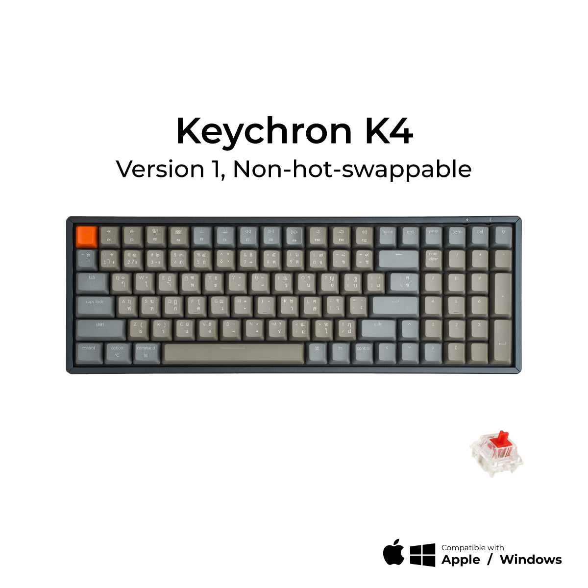 Keychron K4 V.1 (Non-Hot-swappable) Wireless Mechanical Keyboard - Keychron